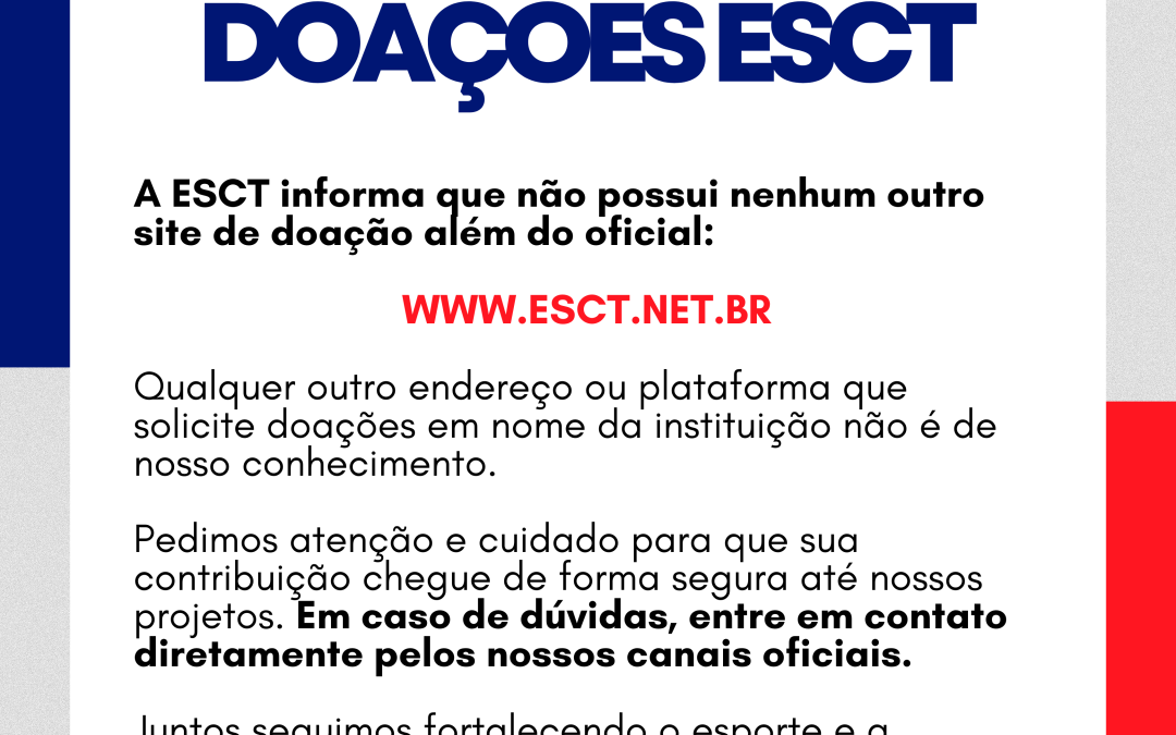 ⚠️ Comunicado Oficial – Doações Seguras
